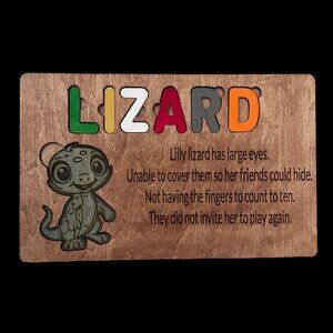 Wood Animal Poem Puzzle